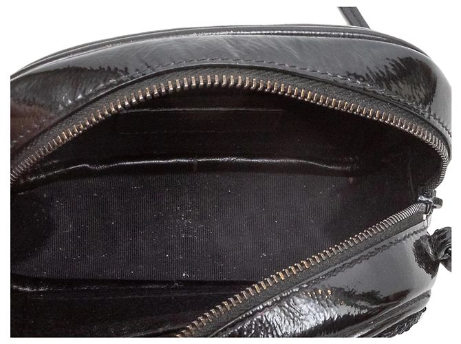 Borsa a tracolla con paillettes Blogger nera Saint Laurent Nero - vista 5