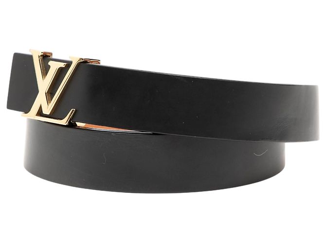 Schwarter Louis Vuitton Initiales Ledergürtel Schwarz - Ansicht 2