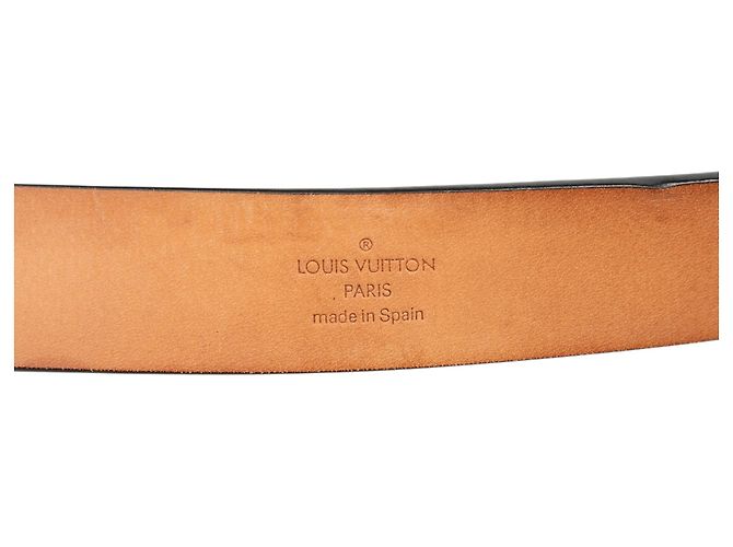 Schwarter Louis Vuitton Initiales Ledergürtel Schwarz - Ansicht 5