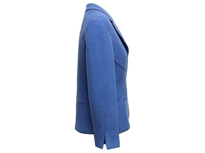 Vintage blauer Chanel Wollblazer Größe FR 40 - Ansicht 2