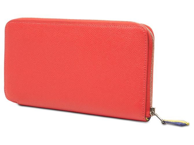 Cartera larga Hermès Epsom Azap roja - vista 2