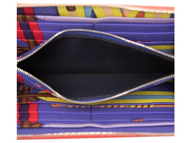 Cartera larga Hermès Epsom Azap roja - vista 4