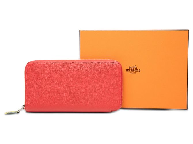 Cartera larga Hermès Epsom Azap roja - vista 8