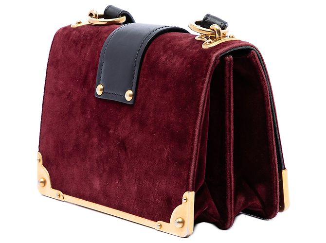 Borsa a tracolla Prada Velvet Cahier rossa Rosso - vista 2