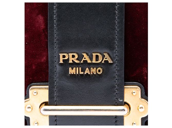 Borsa a tracolla Prada Velvet Cahier rossa Rosso - vista 5