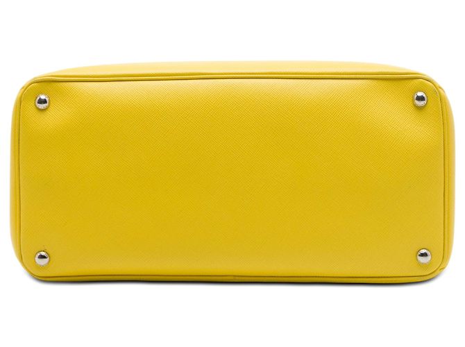 Tote doppio in pelle Saffiano giallo Prada - vista 3