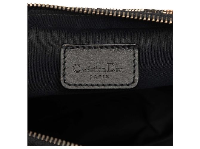 Borsa a tracolla Mini Diorissimo in tela Saddle nera di Dior Nero - vista 5