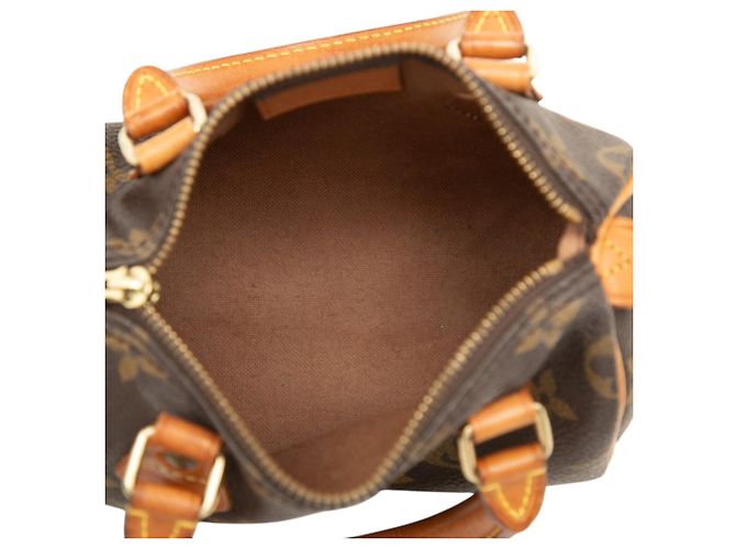 Bolso Louis Vuitton Monogram Mini Speedy HL marrón Castaño - vista 4