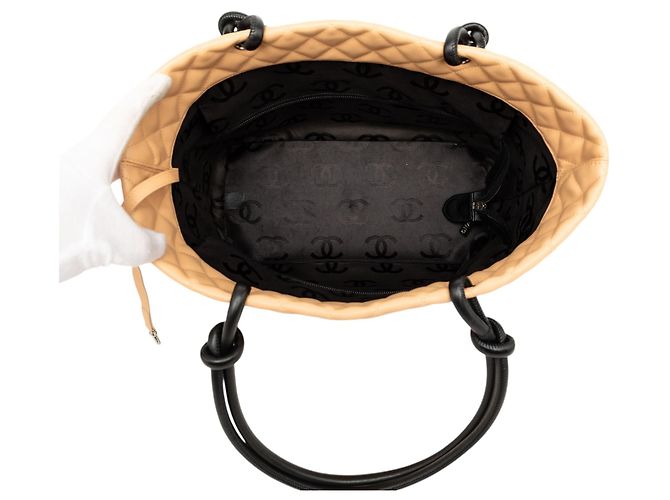 Tote Chanel Large Quilted Lambskin Cambon Ligne Nero - vista 4