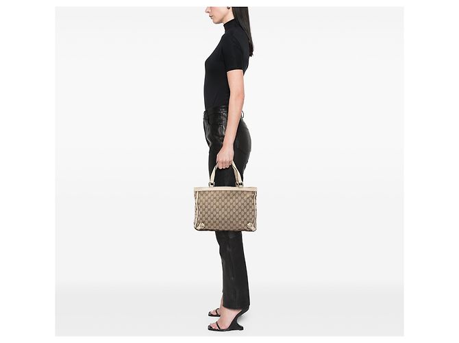 Abbey GG Canvas Tote mit D-Ring, Beige Gucci - Ansicht 6