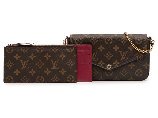 Borsa a tracolla Louis Vuitton Monogram Pochette Felicie marrone - vista 11