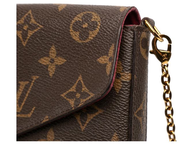 Borsa a tracolla Louis Vuitton Monogram Pochette Felicie marrone - vista 7