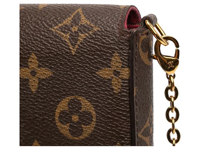 Borsa a tracolla Louis Vuitton Monogram Pochette Felicie marrone - vista 8