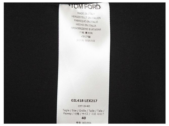 Chaqueta acolchada con capucha de cuero negro Tom Ford Talla IT 40 - vista 6