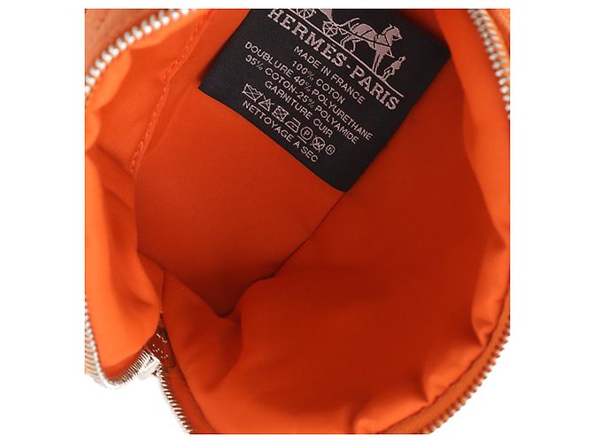 Orange Hermès Mini Canvas Bolide Pouch - Ansicht 3