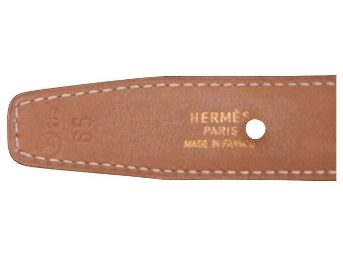 Hermès Roter Hermes Ledergürtel mit Logo Größe US S - Ansicht 4
