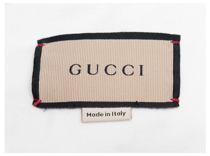 Weißes Gucci Kurzarm-Denim-Kleid Größe IT 46 - Ansicht 5