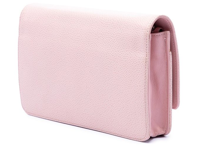 Wallet On Chain Bolsa transversal crossbody Chanel CC Caviar rosa - vista 2
