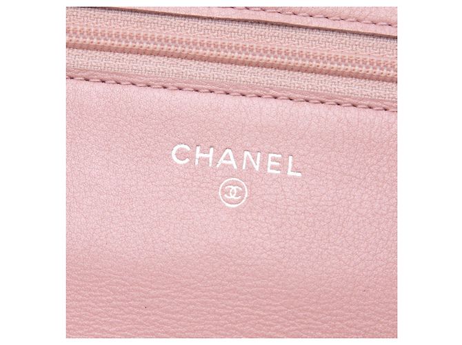 Wallet On Chain Bolsa transversal crossbody Chanel CC Caviar rosa - vista 5