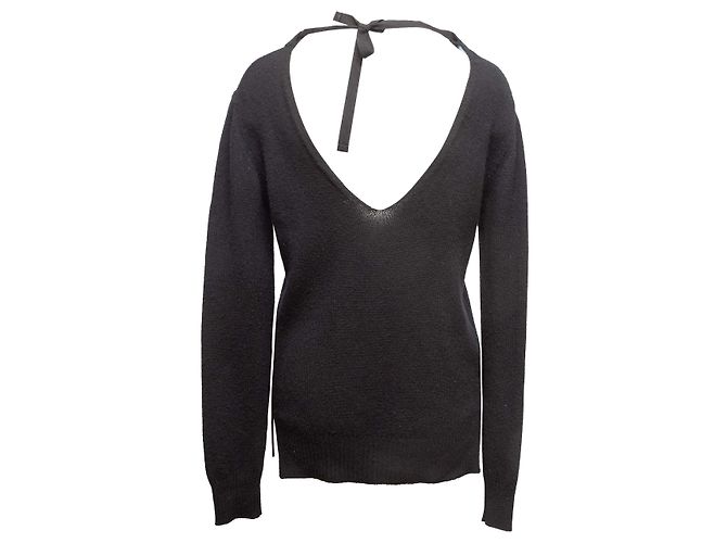 Maglione in maglia con schiena scoperta nero Prada Taglia IT 42 - vista 3