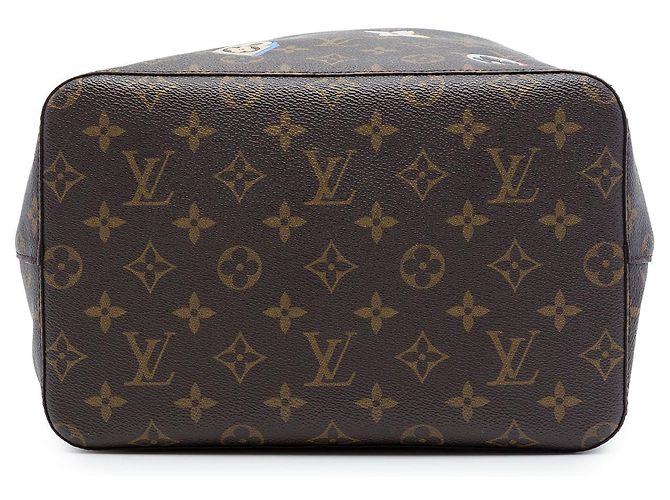 Borsa a secchiello Louis Vuitton Monogram Love Lock Neonoe MM marrone - vista 3