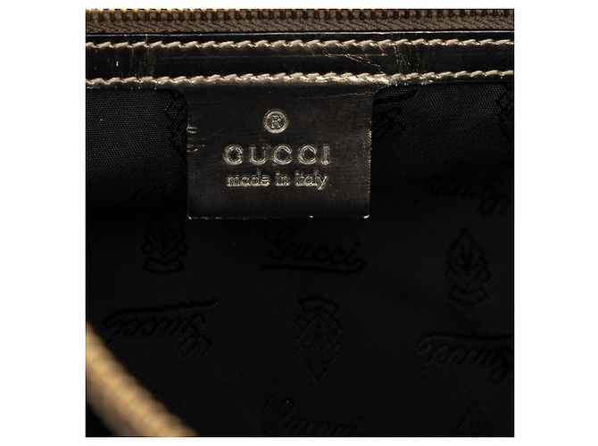 Borsa Gucci Coated Canvas Bamboo Dialux Pop nera Nero - vista 5