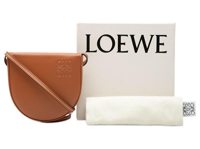Borsa a tracolla LOEWE Mini Soft Calfskin Heel Pouch marrone - vista 8