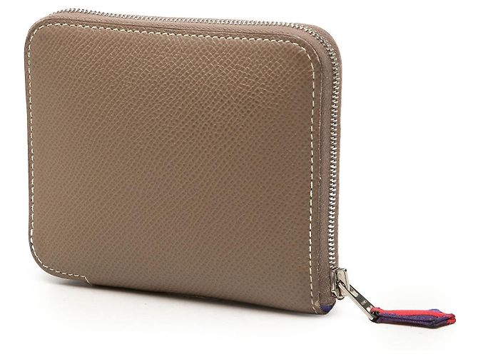 Cartera compacta Hermès Epsom Azap Silk marrón - Carteras pequeñas Castaño - vista 2