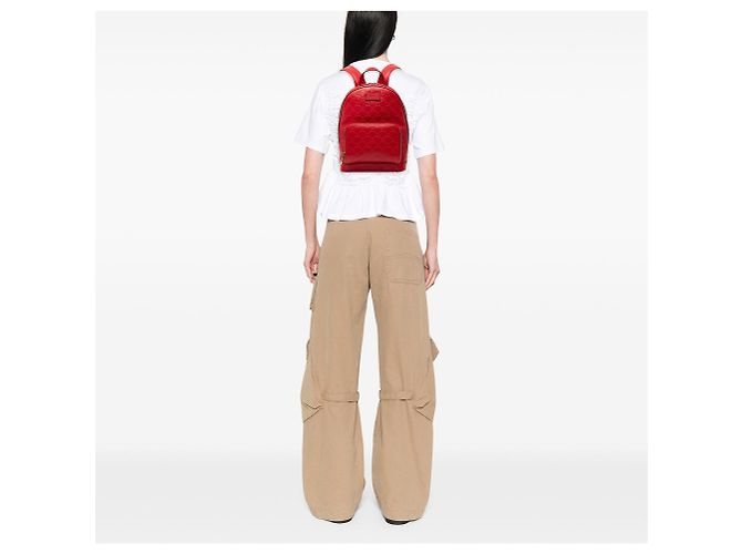 Zaino rosso Gucci Guccissima - vista 6
