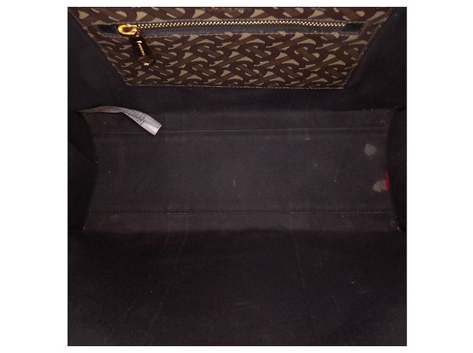 Burberry TB Monogram E Canvas Stripe Book Tote braun - Ansicht 4