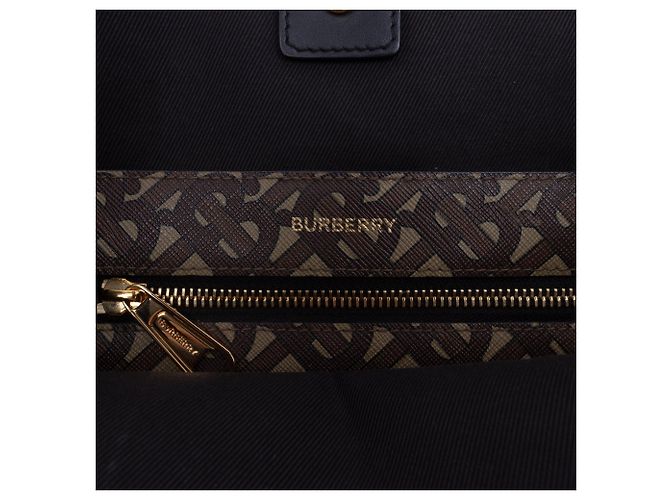 Burberry TB Monogram E Canvas Stripe Book Tote braun - Ansicht 5
