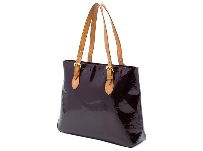 Borsa Tote Louis Vuitton Monogram Vernis Brentwood viola Porpora - vista 2