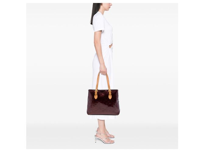 Borsa Tote Louis Vuitton Monogram Vernis Brentwood viola Porpora - vista 6