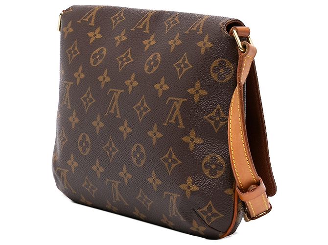 Bolso de hombro marrón Louis Vuitton Monogram Musette Tango Short Strap Castaño - vista 2