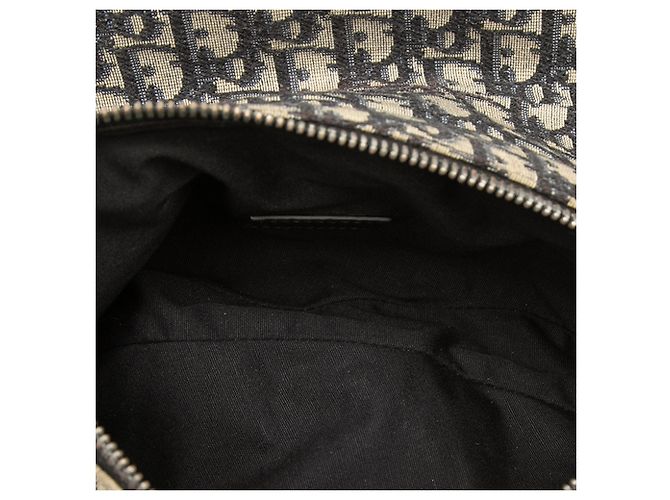 Borsa a tracolla Saddle in tela Dior Oblique blu - vista 4