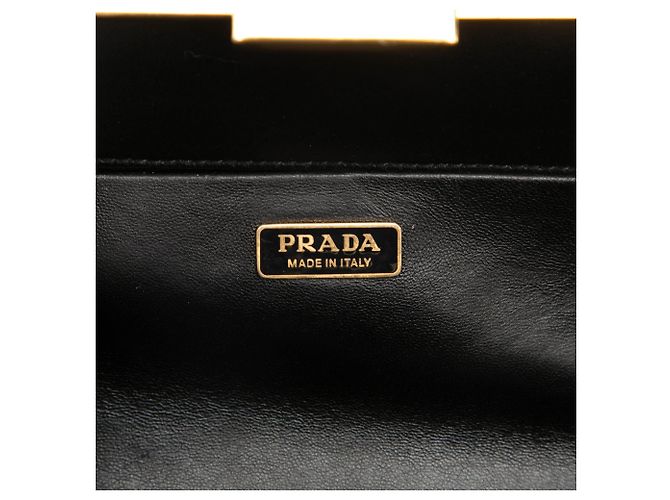 Borsa a tracolla Black Prada Saffiano and City Calf Light Frame Nero - vista 5