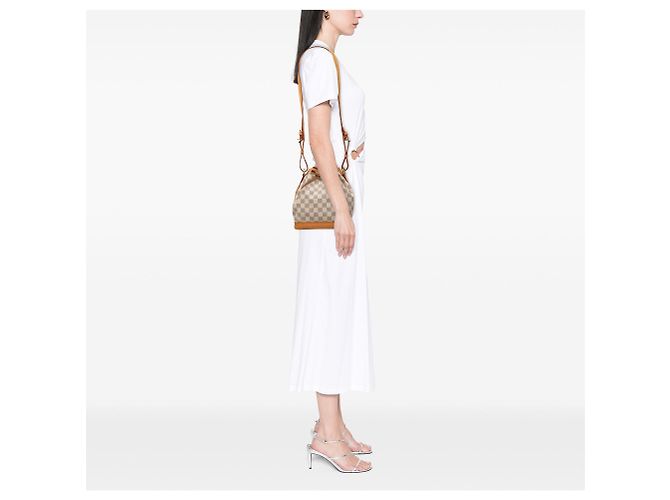 Borsa a secchiello Noe BB in Damier Azur bianco Louis Vuitton - vista 8