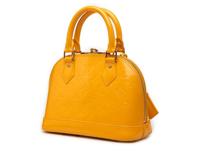 Borsa Louis Vuitton Monogram Vernis Alma BB Gialla Giallo - vista 2