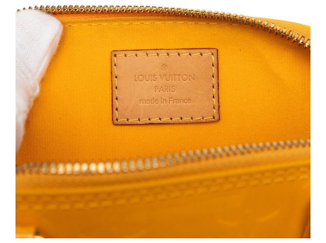 Borsa Louis Vuitton Monogram Vernis Alma BB Gialla Giallo - vista 5