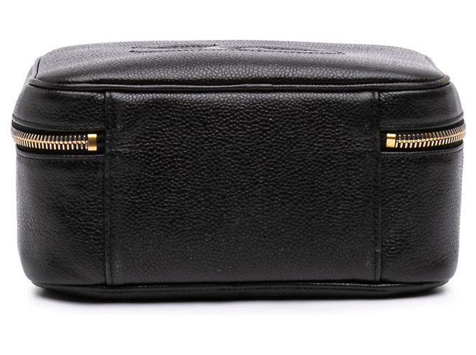 Borsa vanity Chanel Medium CC Caviar nera Nero - vista 3