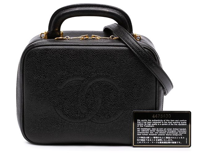 Borsa vanity Chanel Medium CC Caviar nera Nero - vista 7