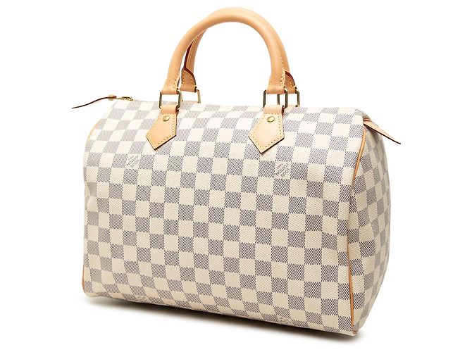 Borsa Boston Louis Vuitton Damier Azur bianca Speedy 30 Bianco - vista 2