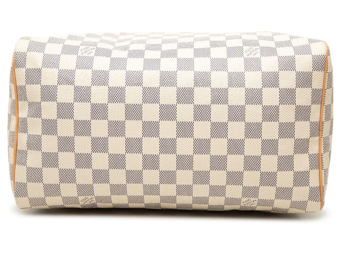 Borsa Boston Louis Vuitton Damier Azur bianca Speedy 30 Bianco - vista 3