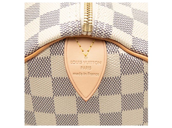 Borsa Boston Louis Vuitton Damier Azur bianca Speedy 30 Bianco - vista 4
