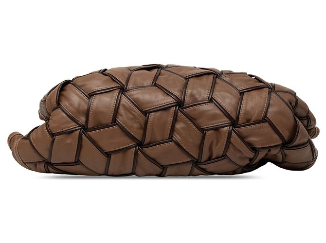 Borsa LOEWE Special Edition Woven Nappa Aire marrone - vista 3