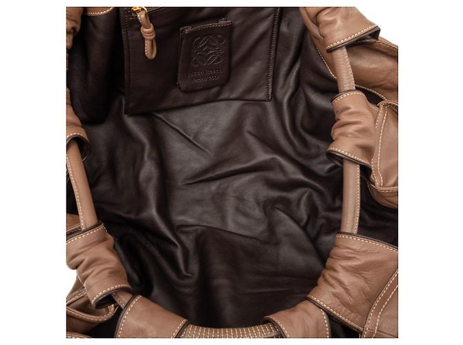 Borsa LOEWE Special Edition Woven Nappa Aire marrone - vista 4