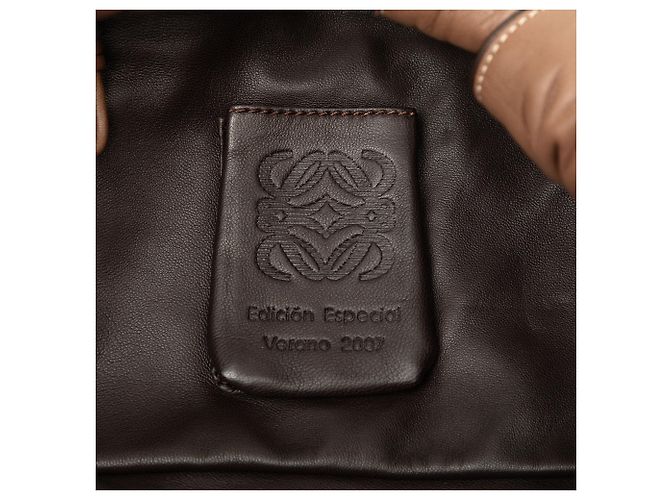 Borsa LOEWE Special Edition Woven Nappa Aire marrone - vista 5