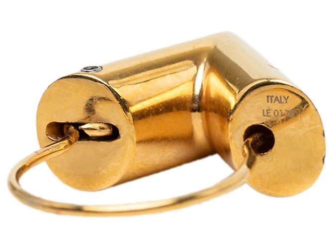 Louis Vuitton Gold Essential V Vergoldete Creolen Golden - Ansicht 3