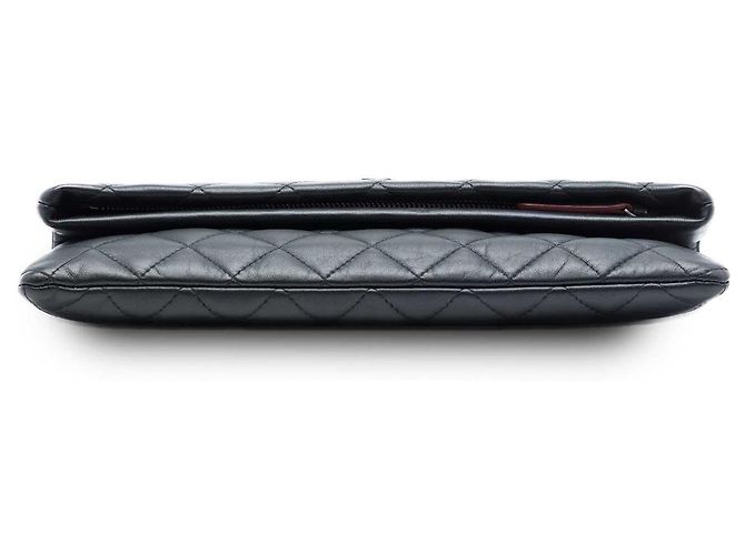 Clutch Chanel Quilted Lambskin CC Beauty nera Nero - vista 3