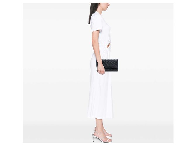Clutch Chanel Quilted Lambskin CC Beauty nera Nero - vista 6